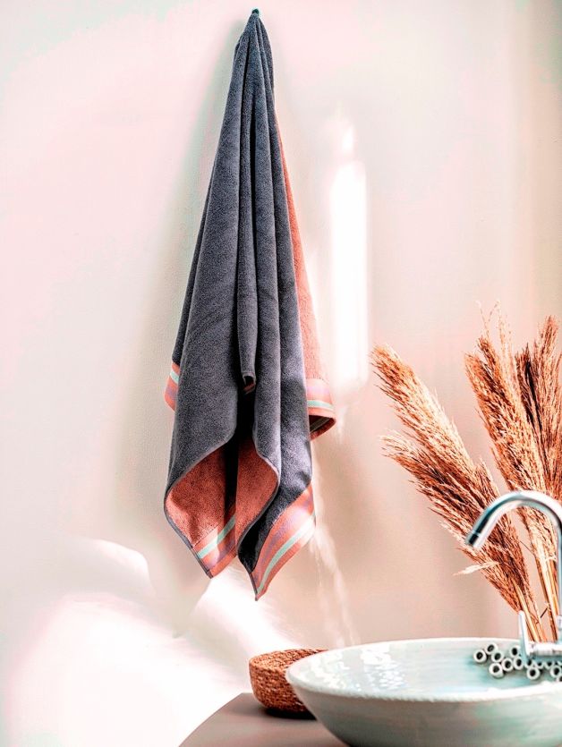 Decor Zest Natural Charcoal Bath Towel Gray 75cm x 1.5m