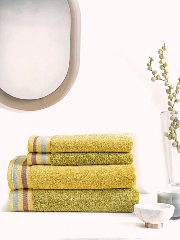 Decor Zest Towel Set Green & Lemon