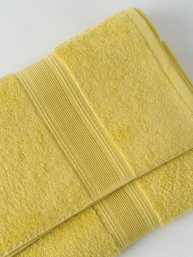 Decor Eco Fresh Bath Towel Yellow Cream 75 cm x 1.5 m