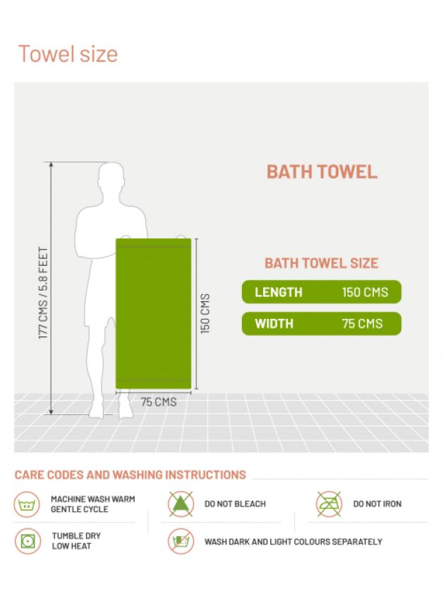 Decor Eco Fresh Bath Towel Yellow Cream 75 cm x 1.5 m