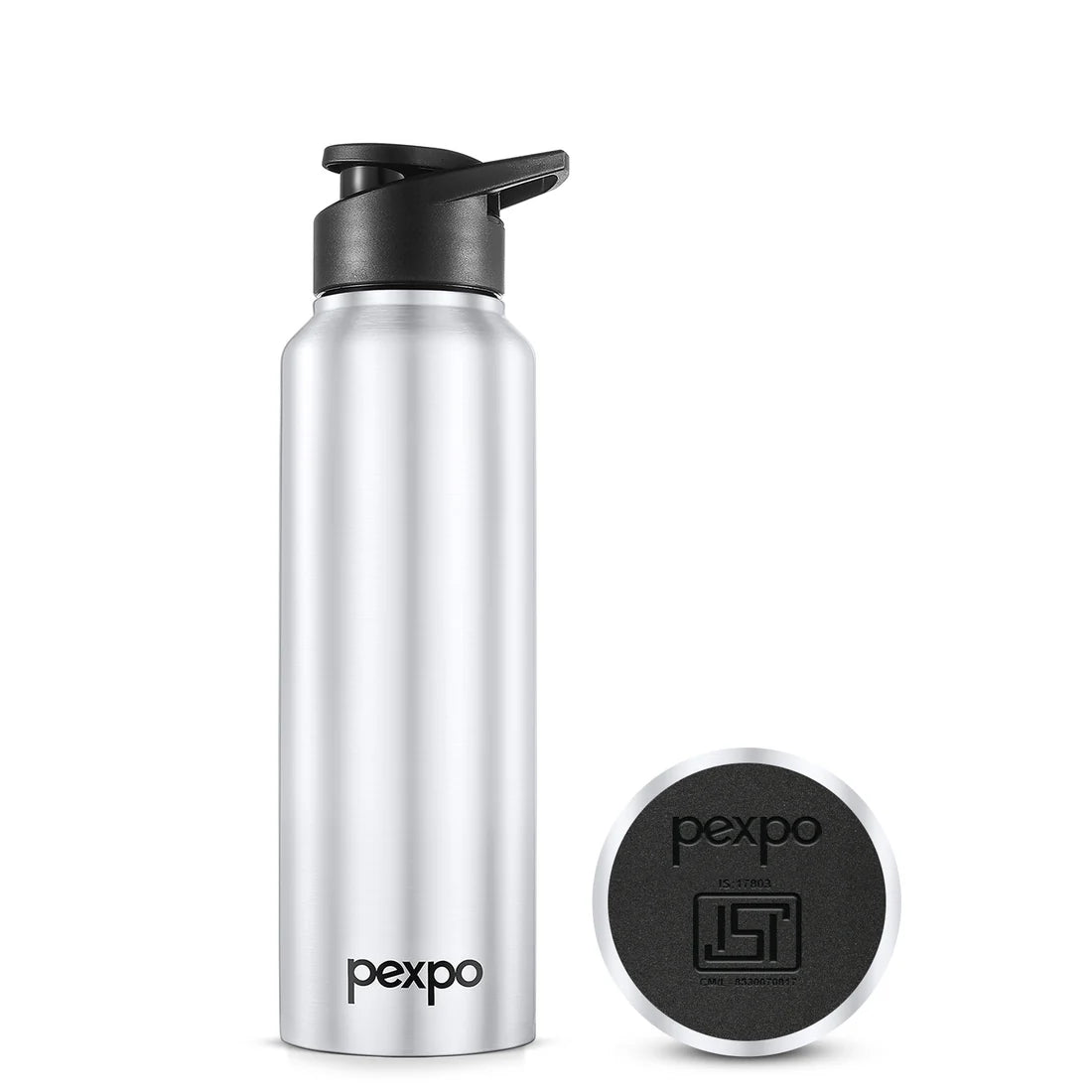 Pexpo Chromo SS Water Bottle with Sipper Cap
