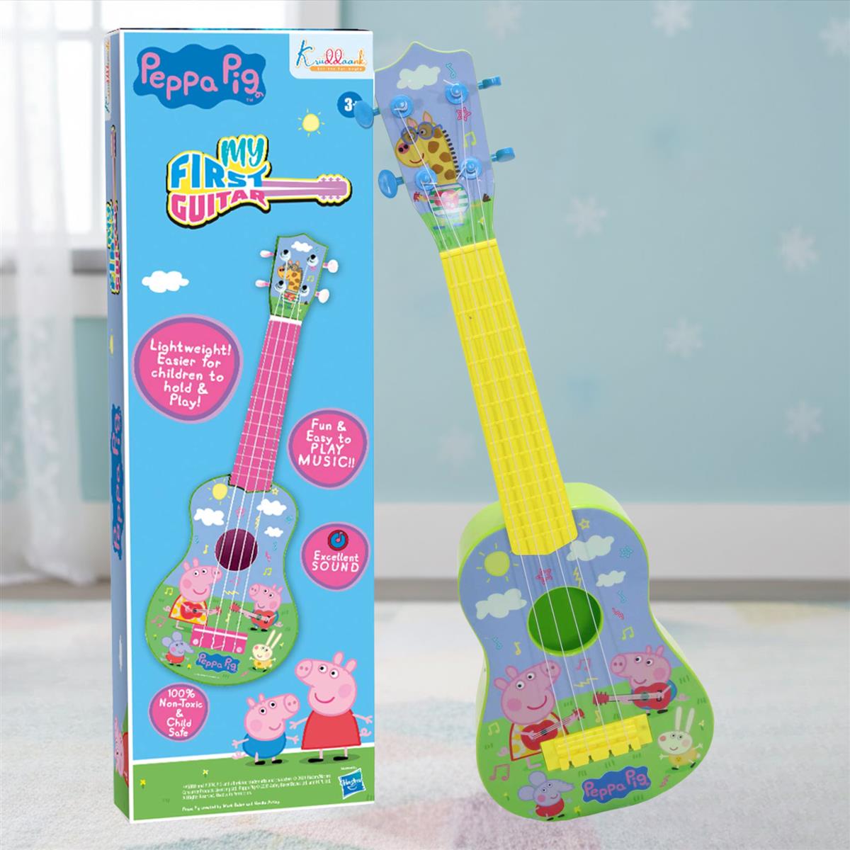 Kriiddaank Hasbro Peppa Pig Theme Big Guitar for Kids