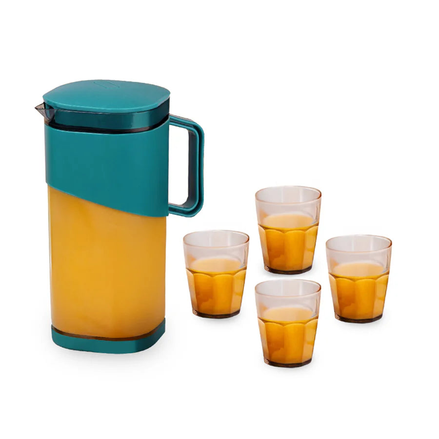 Wonderchef Ambrosia Water Jug and Glass set of 5pc,1.8L
