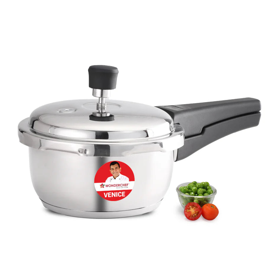 Wonderchef Venice Stainless-steel Pressure Cooker | Outer Lid - 2L