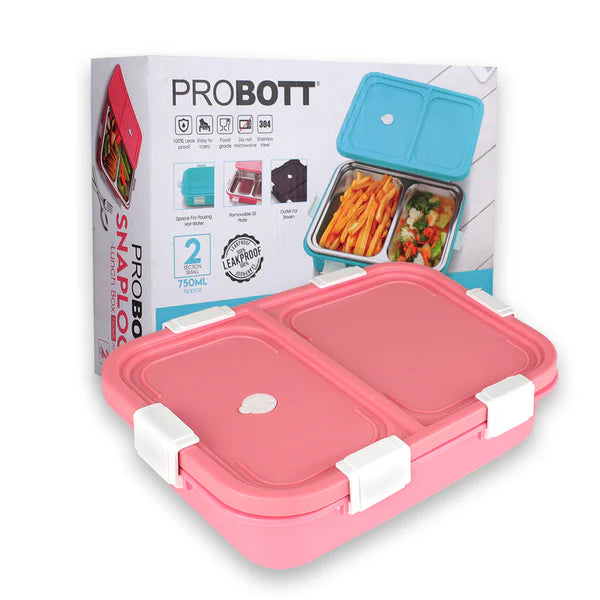 Probott Stainless Steel Lunch Box Pink 750ml