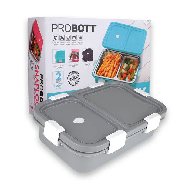 Probott Stainless Steel Lunch Box Gray 750ml