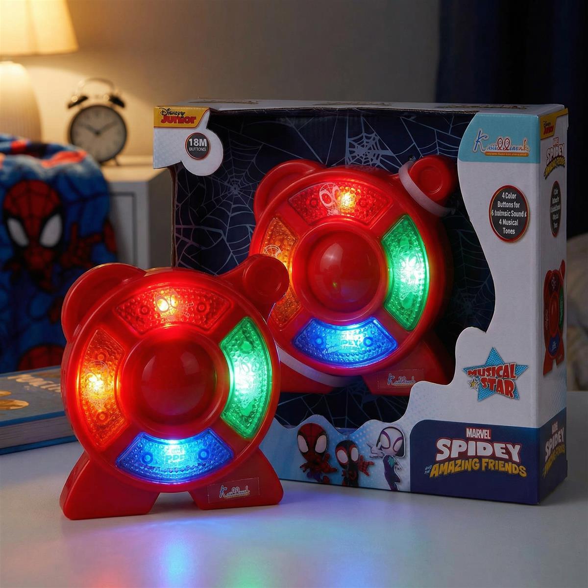 Kriiddaank Spiderman Theme Portable Music Star System for Kids â€“ Interactive Pocket