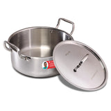 Wonderchef Stella Triply Stainless Steel Casserole with Lid | 24 cm, 4.5 L