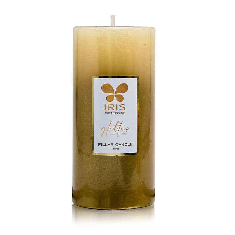 IRIS Gold Lacquered Glitter Candle 520gm
