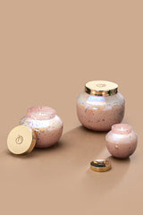 Doft Earthy Glow - Lid Jar Candle | Pink | Garden Rhapsody