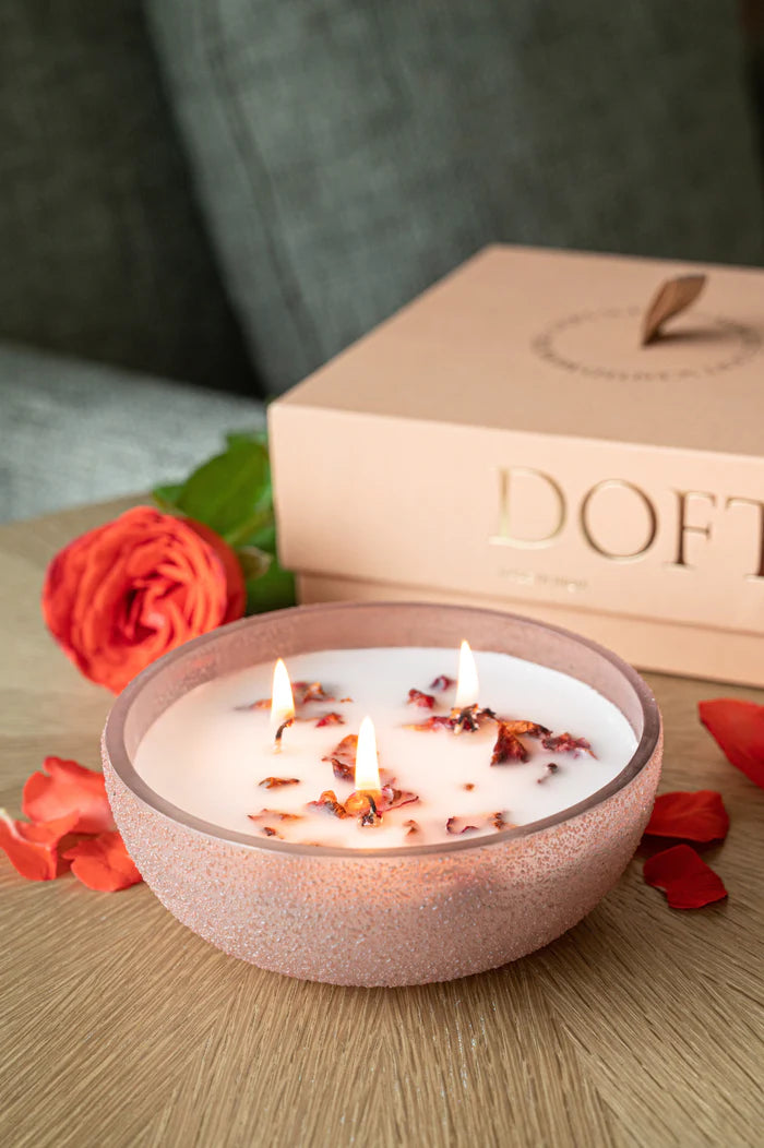 Doft Rose Mini Bowl Candle | English Rose | Pink |
