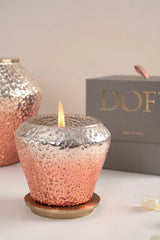 Doft Shimmer Crinkle - Lid Jar Candle | Rose Gold | Tropical Orchard Small