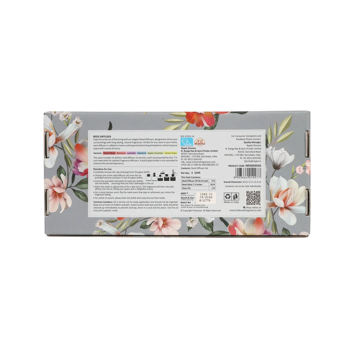 IRIS Reed Diffuser Gift Set 50ml