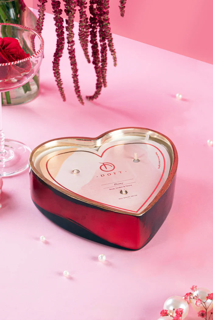 Doft Red Sweetheart -Bowl Candle | Peony