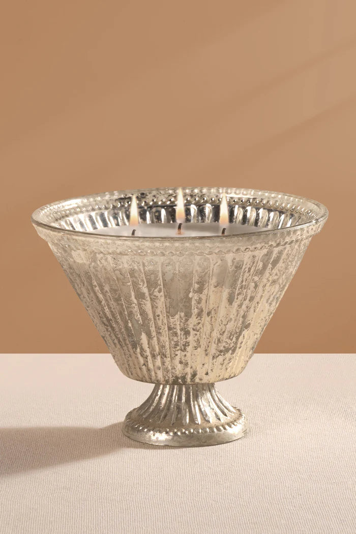 Doft Heritage Heirloom - Footed Candle (L) | Silver | Whispering Jasmine