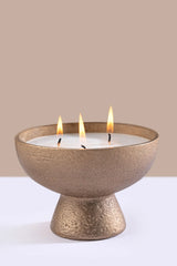 Doft  Golden Hour - Footed Bowl Candle | Gold | Amber Royale