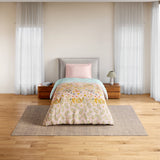 Spaces Essentials 100% Cotton Single Quilt, 144 TC, Floral, Light Blush