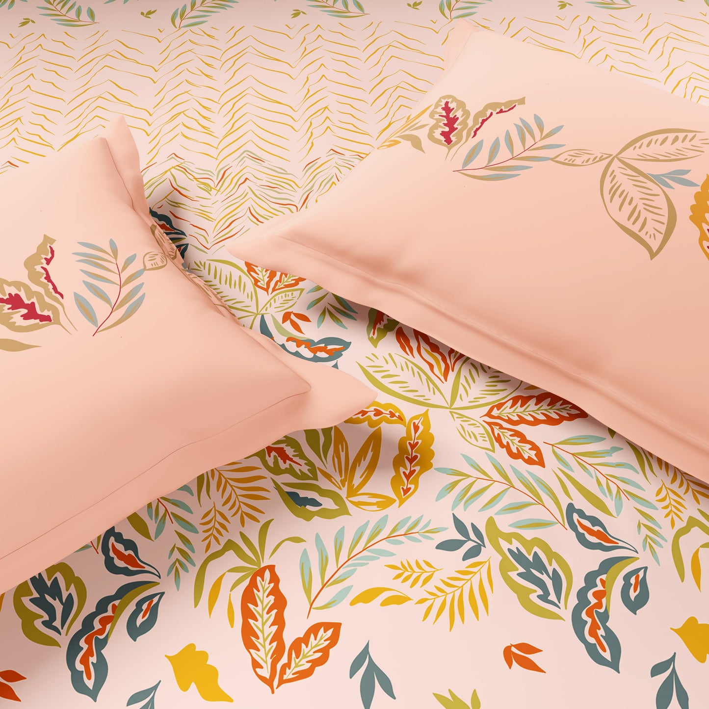 Spaces Essentials 100% Cotton Single Quilt, 144 TC, Floral, Light Blush