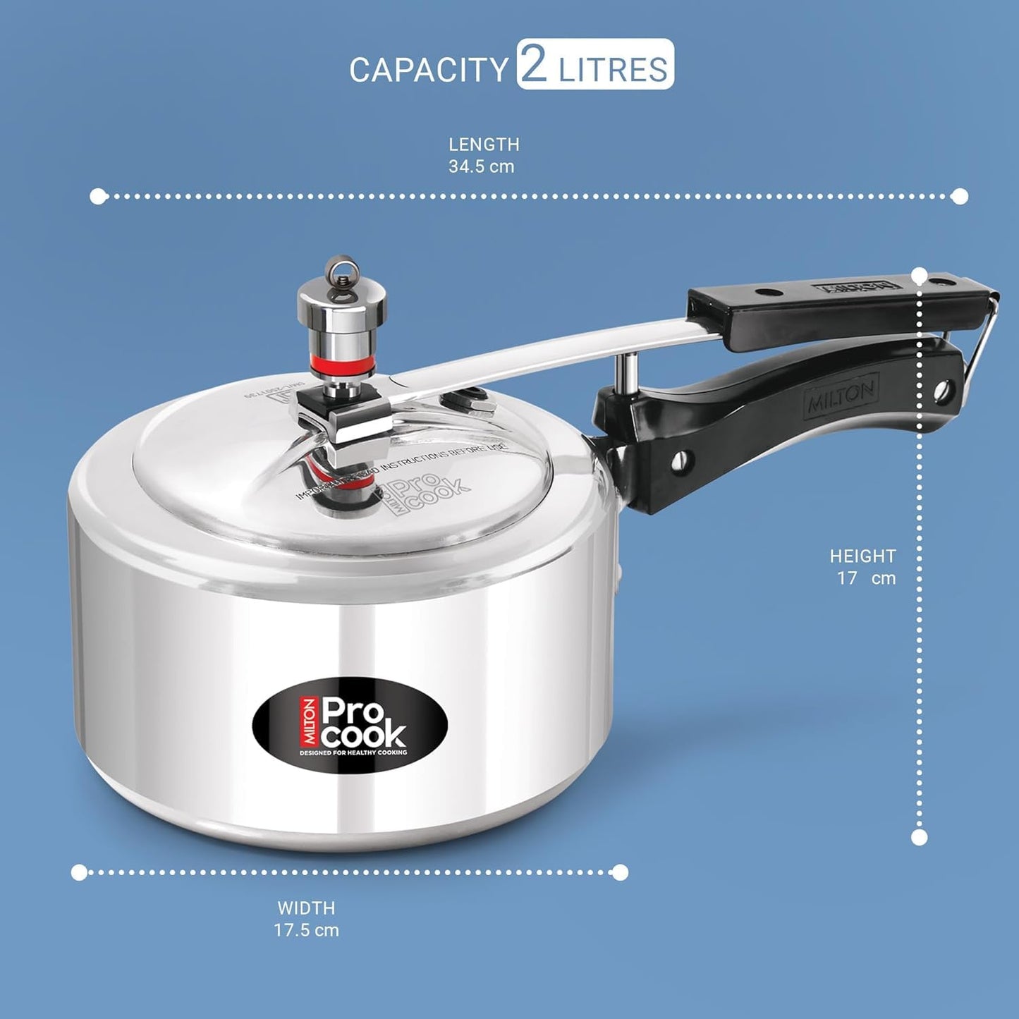 Milton Pressure Cooker Inner Lid Aluminium Induction