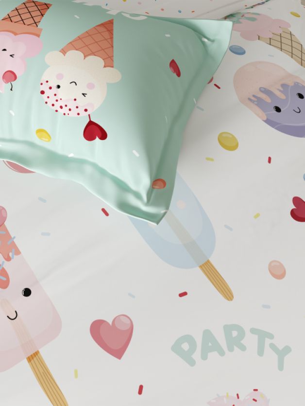 Decor Ice Cream Little Brats Collection Kids Single Quilt