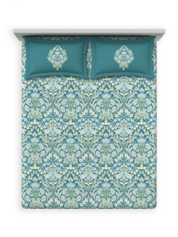 Decor Elegancia Teal Primary Double Bed Sheet Set