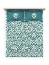 Decor Elegancia Teal Primary Double Bed Sheet Set