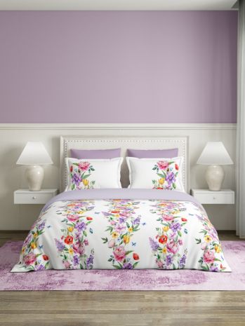 Decor Zahra Lavender Radiance Double Bed Sheet Set