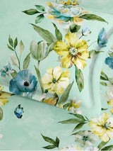 Decor Zahra Dusty Aqua Radiance Double Bed Sheet Set