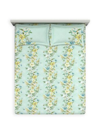 Decor Zahra Dusty Aqua Radiance Double Bed Sheet Set