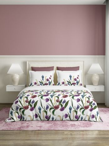 Decor Callalina Purple Ash Radiance Double bed Sheet Set