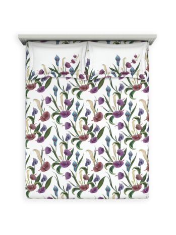 Decor Callalina Purple Ash Radiance Double bed Sheet Set