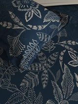 Decor Elegancia Navy Esteem Double Bed Sheet Set