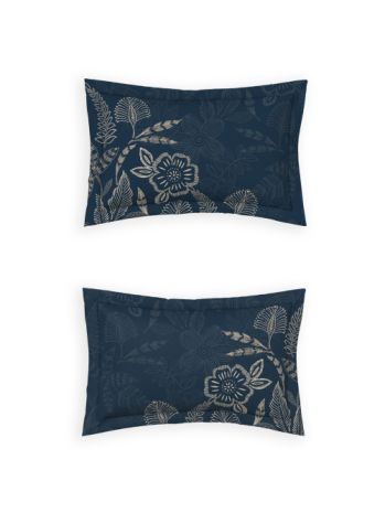 Decor Elegancia Navy Esteem Double Bed Sheet Set