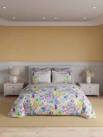 Decor Floral Glory Lilac Esteem Double Bed Sheet Set