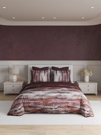 Decor Urbania Chocolate Plum Esteem Double Bed Sheet Set