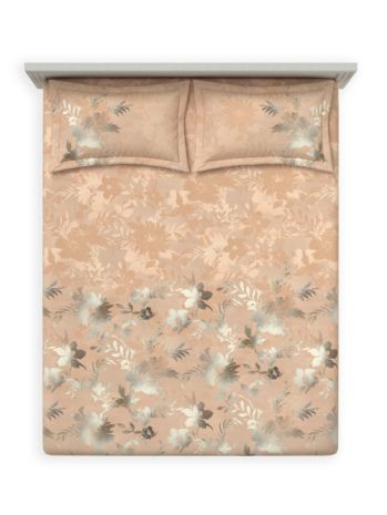 Decor Celestial Bloom Peach Fuzz Esteem Double Bed Sheet Set