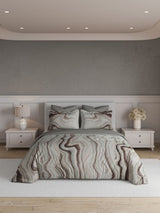 Decor Marble Neutral Grey Esteem Double Bed Sheet Set