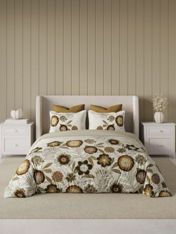 Decor Modern Bloom Toasted Coconut Elemental Double Bed Sheet Set