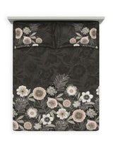 Decor Modern Bloom Shadow Grey Elemental Double Bed Sheet Set