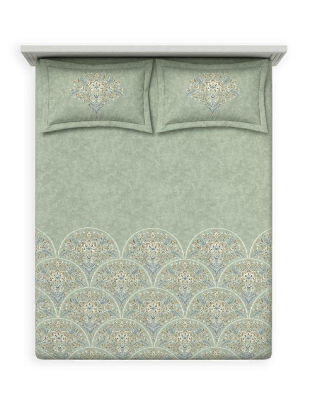 Decor Opaline Sage Double Bed Sheet Set