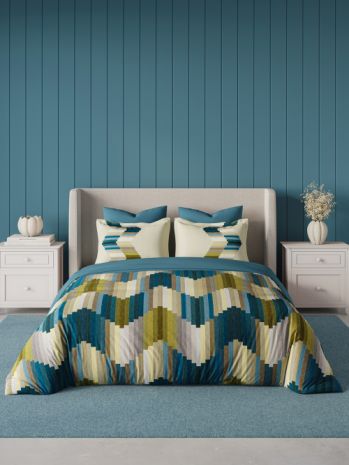 Decor Grid Turkish Tiles Elemental Double Bed Sheet Set