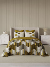 Decor Grid Mustard Elemental Double Bed Sheet Set