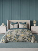 Decor Emerald Smoke Blue Double Bed Sheet Set