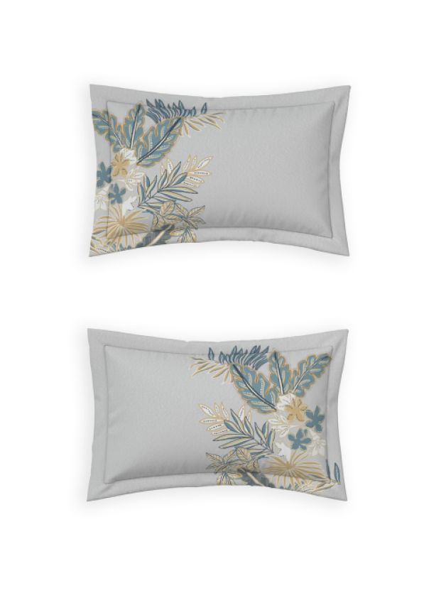 Decor Emerald Smoke Blue Double Bed Sheet Set