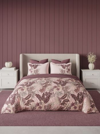 Decor Emerald Silver Pink Elemental Double Bed Sheet Set