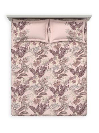 Decor Emerald Silver Pink Elemental Double Bed Sheet Set