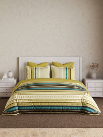 Decor Aurelia Yellow Cream Galaxy Double Bed Sheet Set
