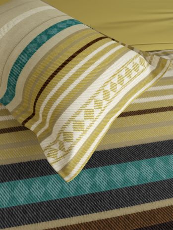 Decor Aurelia Yellow Cream Galaxy Double Bed Sheet Set