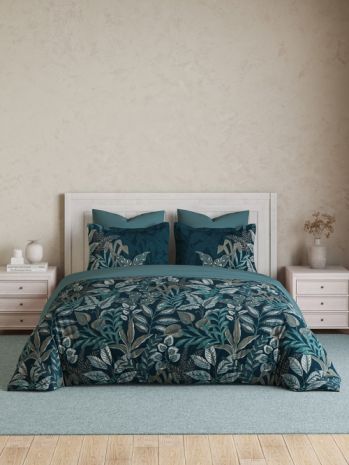 Decor Botanique Colonial Blue Galaxy Double Bed Sheet Set