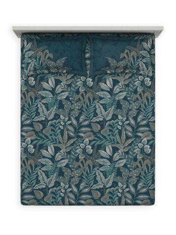 Decor Botanique Colonial Blue Galaxy Double Bed Sheet Set